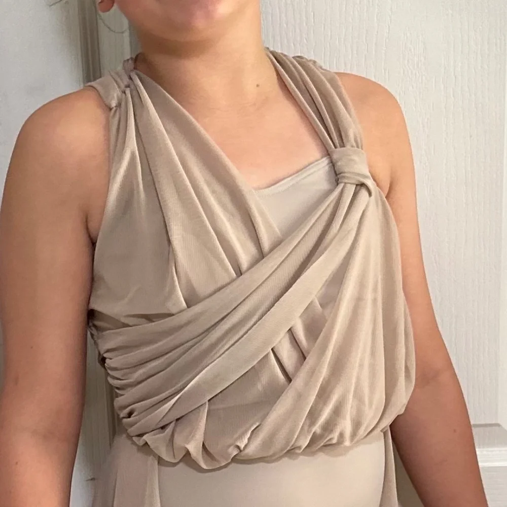 Weissman Asymmetric Draped Leotard